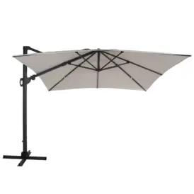 Varallo frihängande parasoll antracit/khaki 300x300 cm