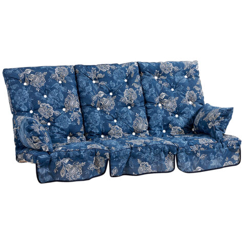 Hammockdynor i mönstret Nadirablue med hög rygg.