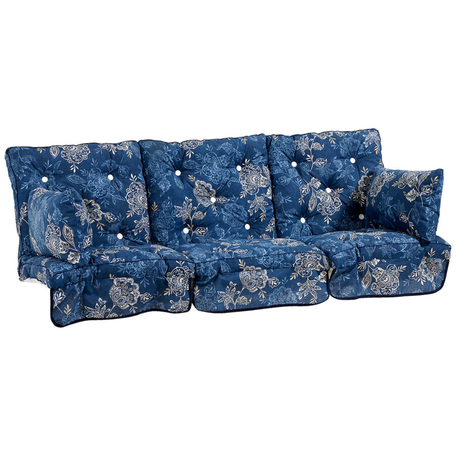 Hammockset med låg rygg i tyget Nadirablue.