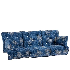 Hammockdynor låg rygg bomull - nadira blå