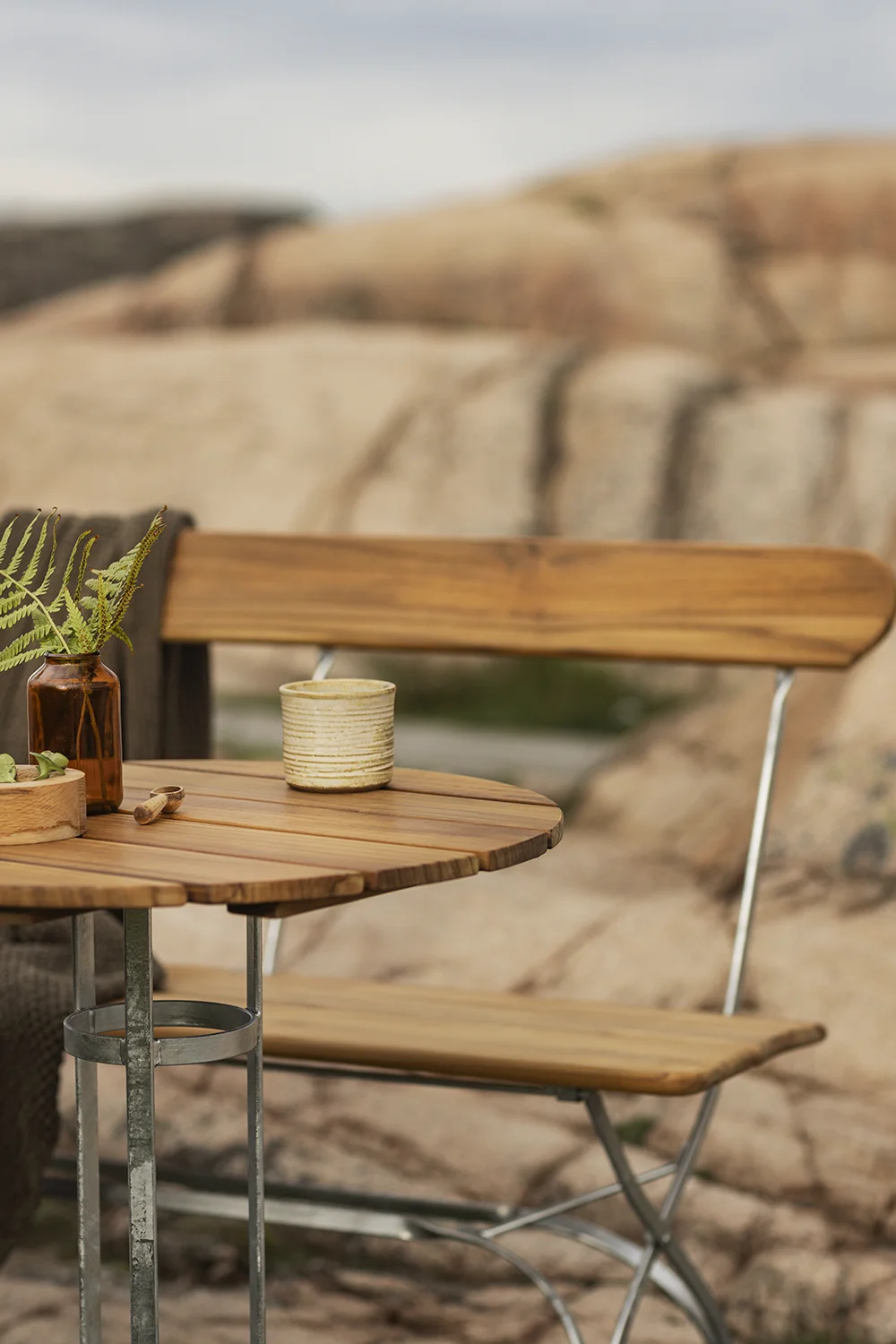 Bryggerigrupp med trefotsbord teak - Bild 13