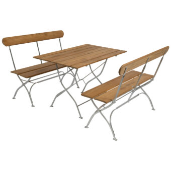 Bryggerigrupp teak, 2 soffor