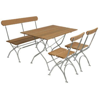 Bryggerigrupp oljad ek, soffa och 2 stolar