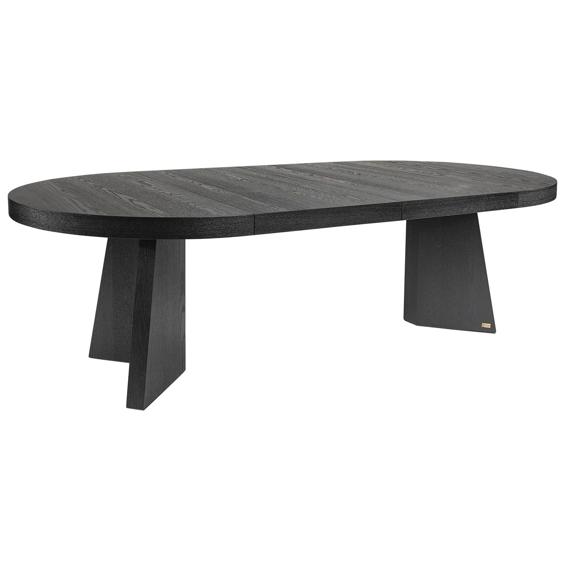 Trent förlängningsbart matbord svart 130-250x130 cm