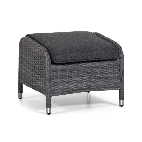 Coventry fotpall antracitgrå med mörkgrå dyna.