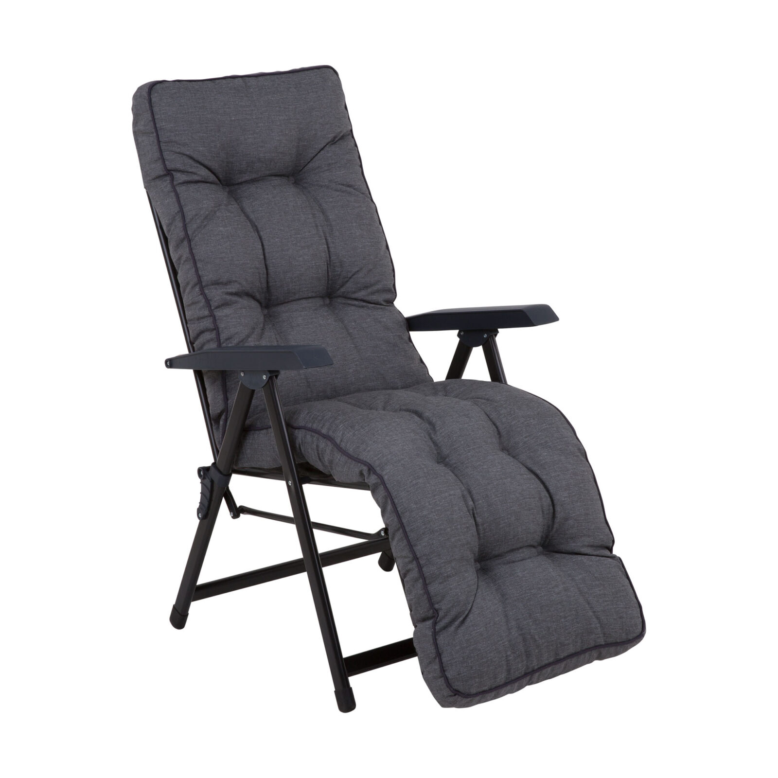 Baden-Baden vilstol med dyna – mörkgrå/antracitgrå