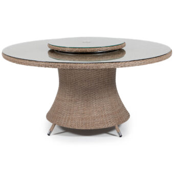 Hastings bord Ø150 cm i naturfärgad konstrotting.