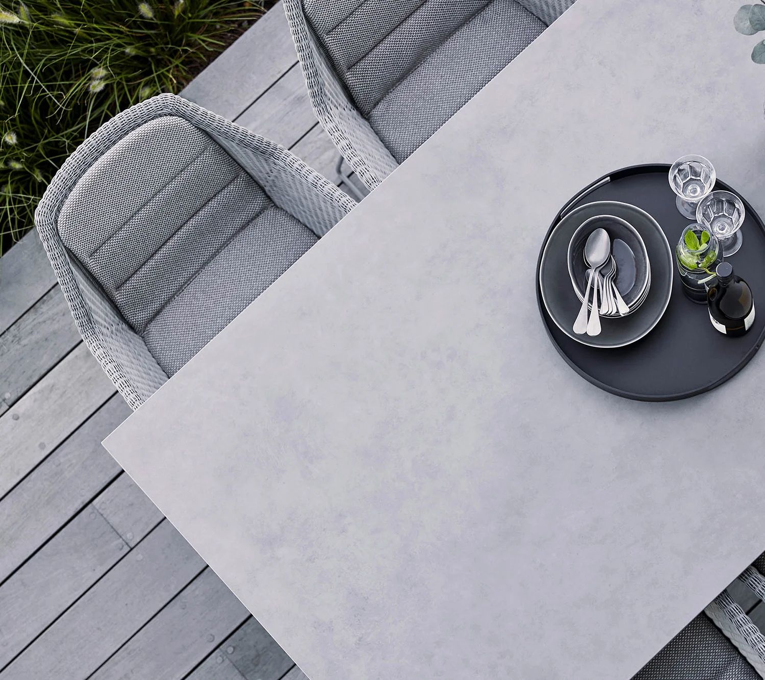 Pure matbord ljusgrå 200x100 cm