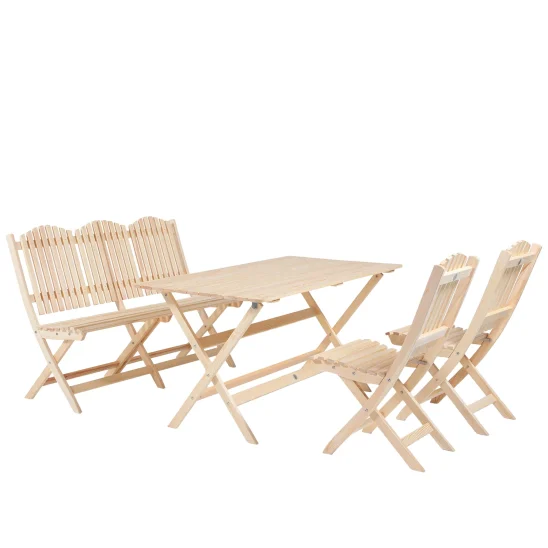 Slite matgrupp med soffa obehandlad furu