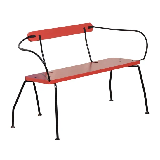 Kuskens vila soffa röd/grå