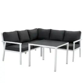 Rana hörngrupp vit/onyx, Hög 195/195 cm