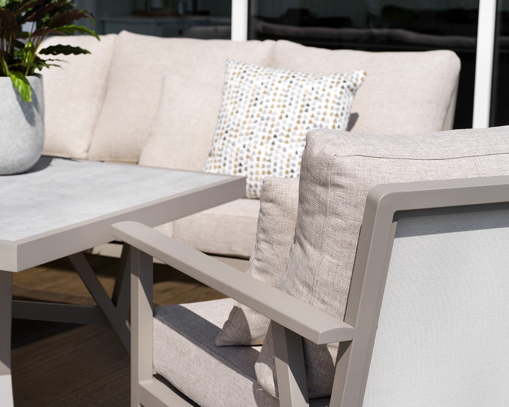 Samvaro High hörnsoffa liten khaki