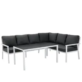 Rana hörngrupp vit/onyx, Hög V195/H252 cm