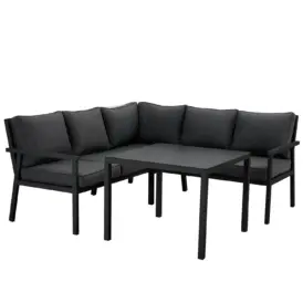 Rana hörngrupp svart/onyx, Hög 195/195 cm