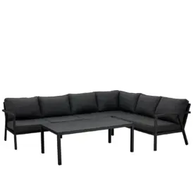 Rana hörngrupp svart/onyx, Låg V224/H291 cm