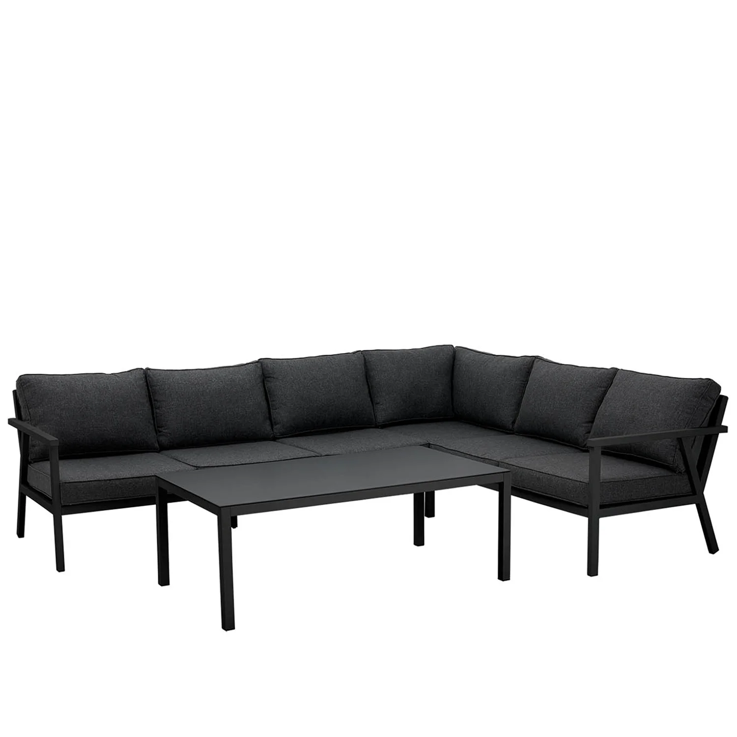 Rana hörnsoffa svart/onyx, Låg V224/H291 cm