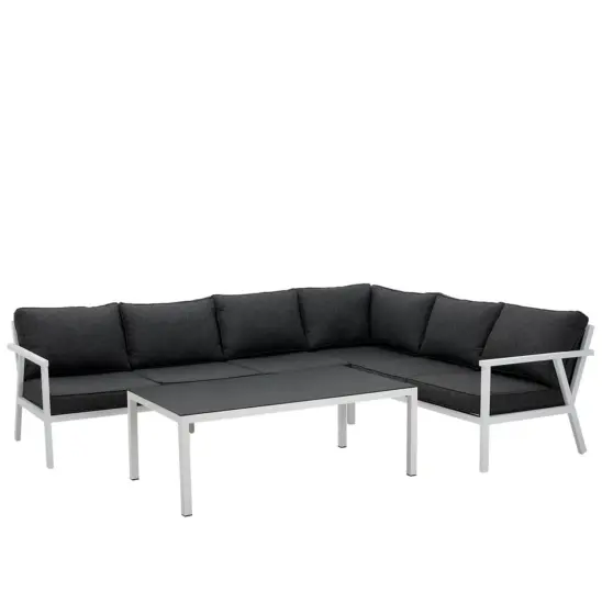 Rana hörngrupp vit/onyx, Låg V224/H291 cm