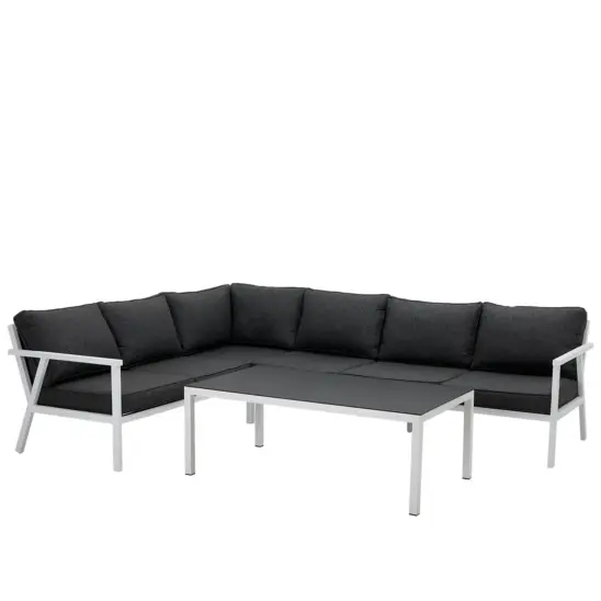 Rana hörngrupp vit/onyx, Låg V291/H224 cm