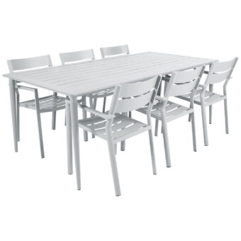 Delia och Nimes matgrupp i vitt.