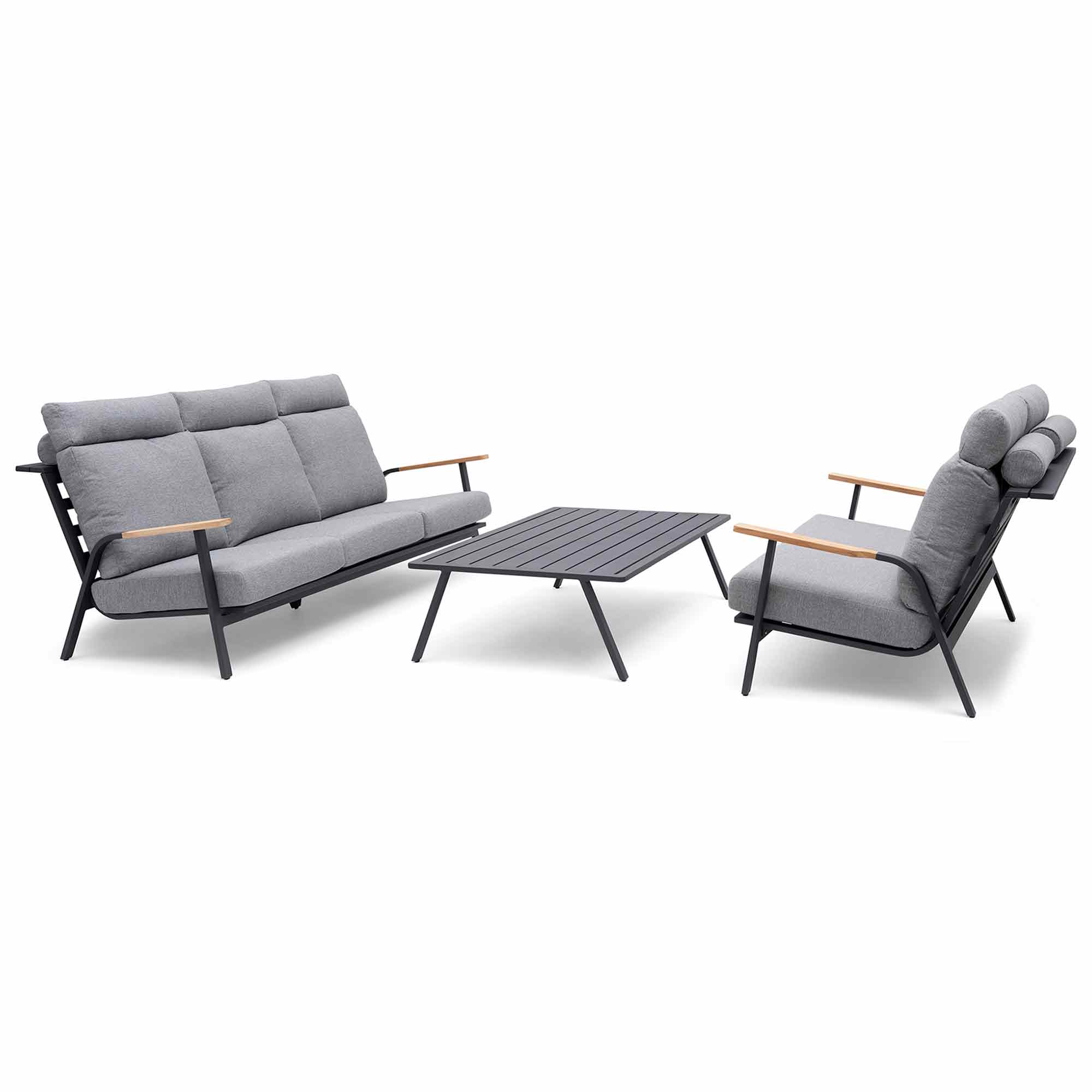 Kungshult soffbord mörkgrå 140x80 cm
