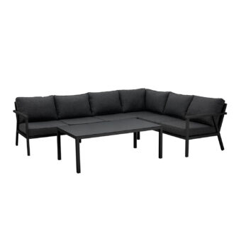 Brafab Rana hörngrupp höger låg 291/224 cm svart