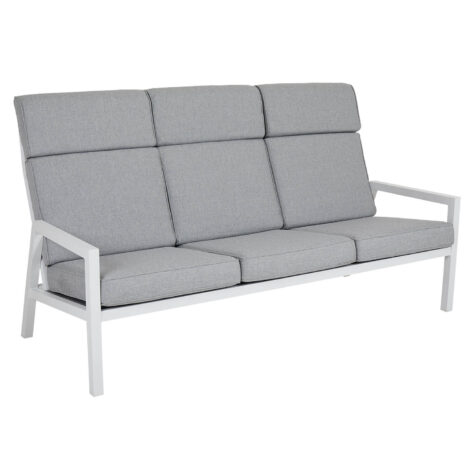 Brafab Belfort 3-sits soffa vit/pärlgrå hög rygg