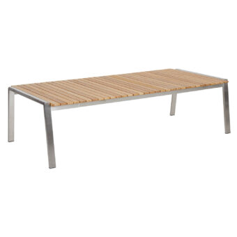 Naos soffbord rostfritt stål/teak 140x75 cm