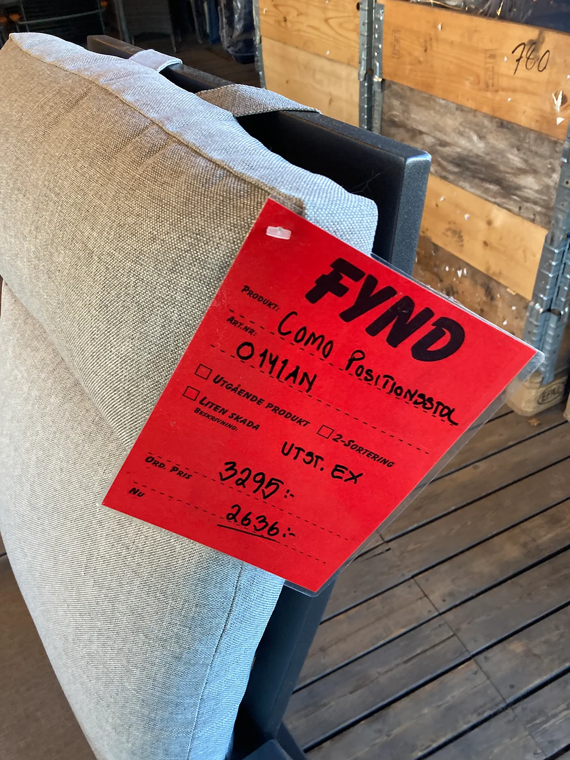 Como positionsstol antracitgrå/ljusgrå