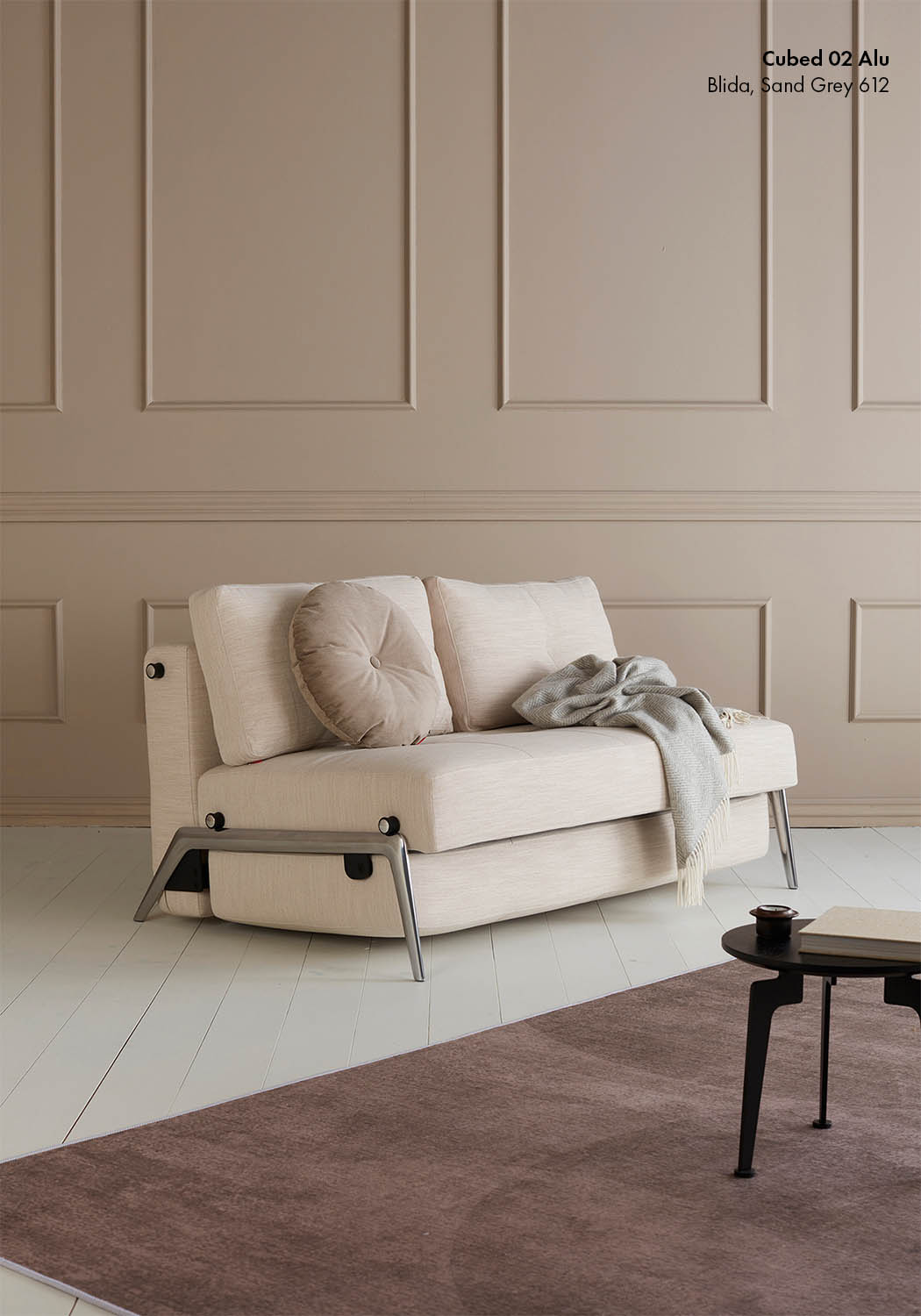 Cubed 02 Alu bäddsoffa 140 cm