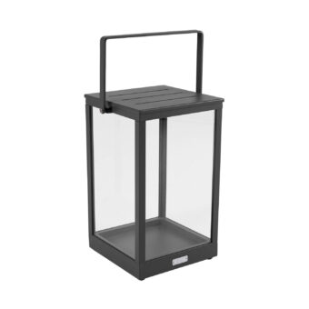 Belfort ljuslykta med handtag -  antracit, H43 cm