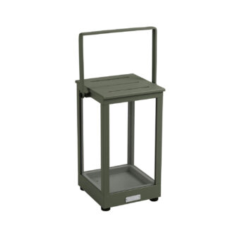 Belfort ljuslykta med handtag -  mossgrön, H37 cm