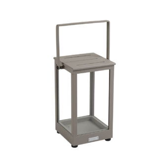 Belfort ljuslykta med handtag -  khaki, H37 cm