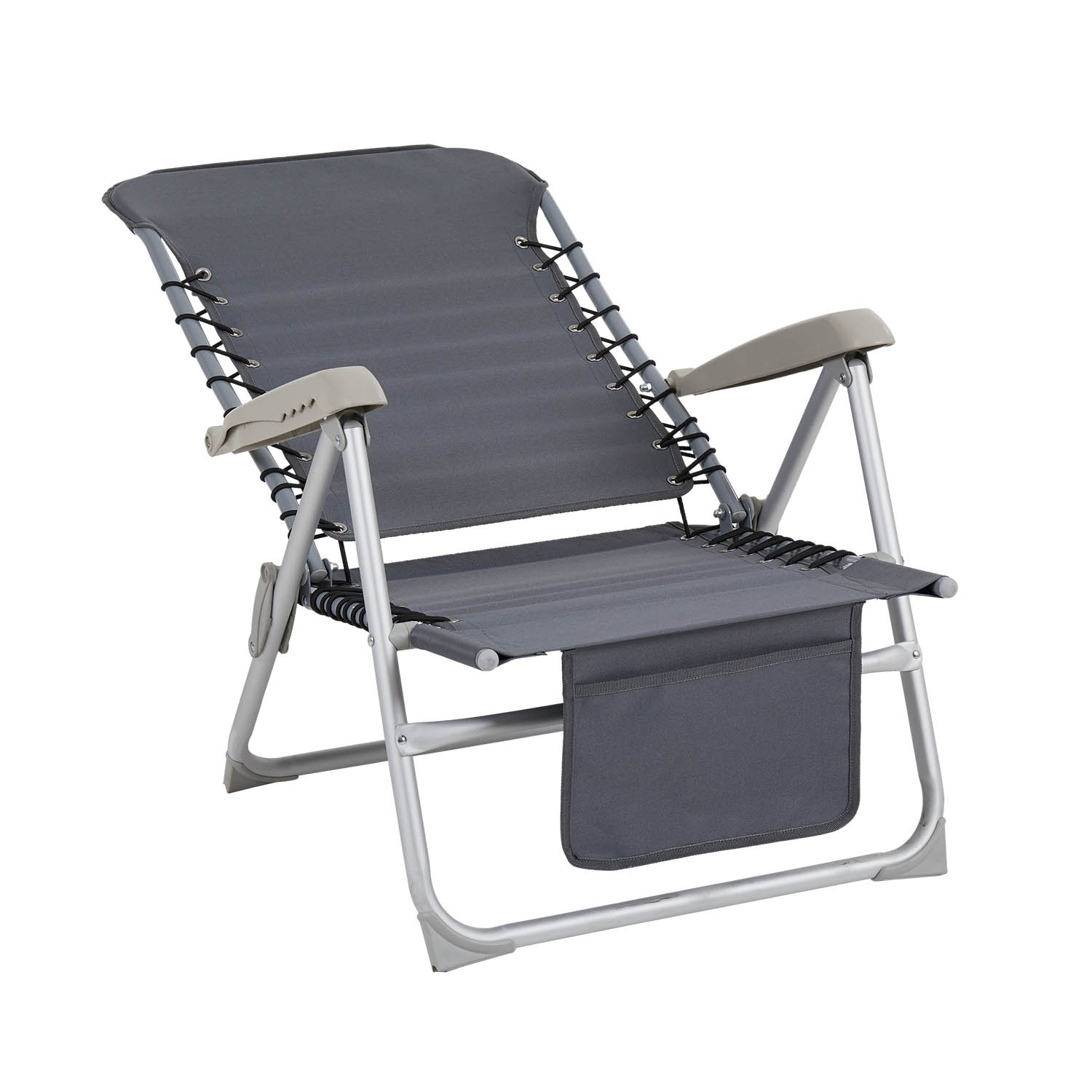 Ulrika strandstol med ficka grå