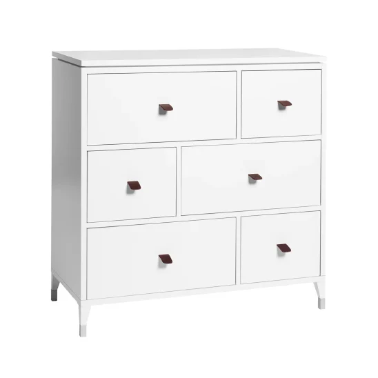 Abisko byrå 6 lådor, Vitlack