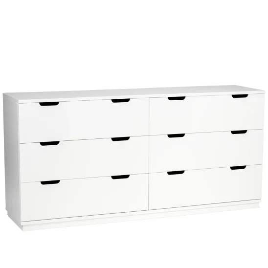 Aoko byrå 6 lådor vitlack