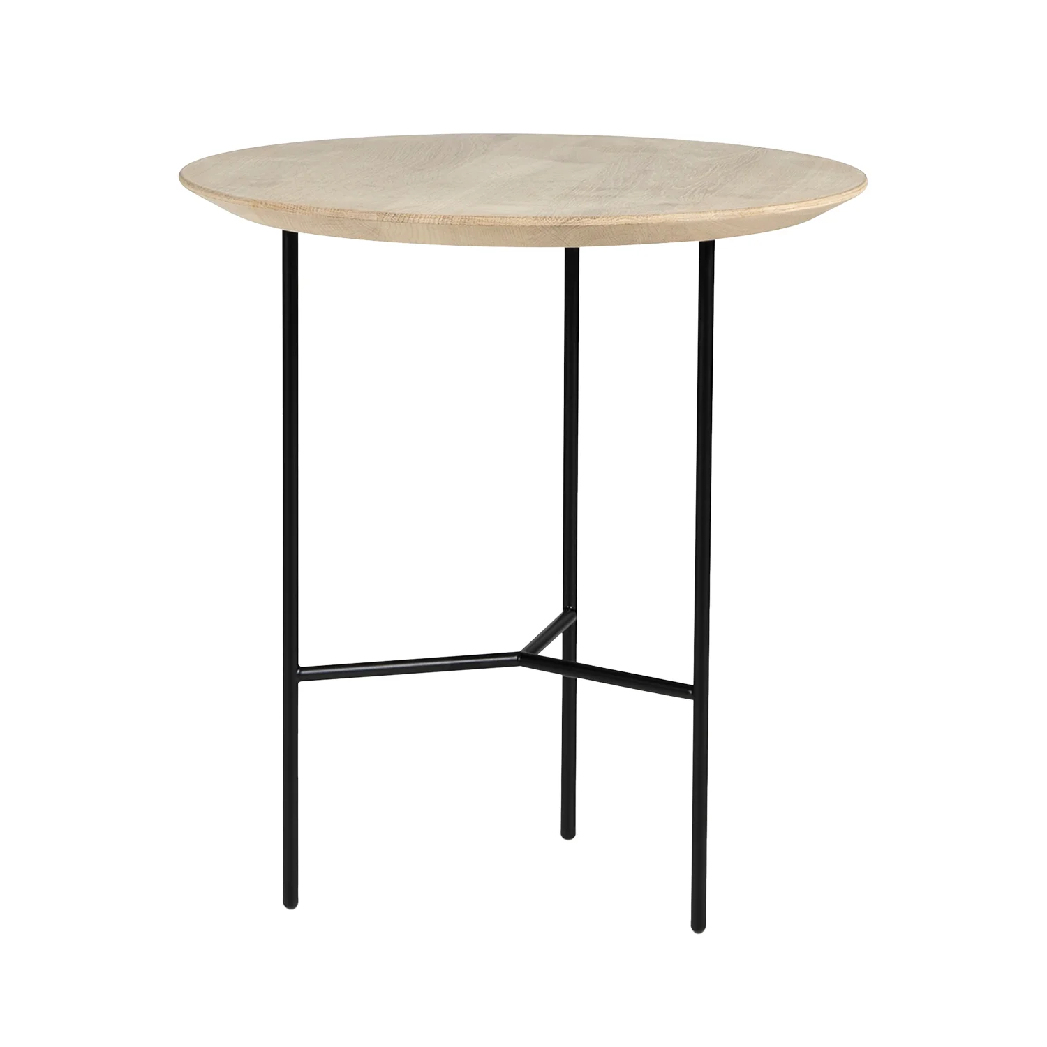 Product Image for Tribeca sidobord såpad ek/svart Ø50 cm