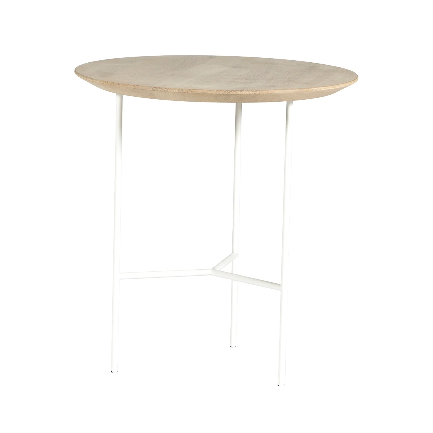 Product Image for Tribeca sidobord såpad ek/vit Ø50 cm