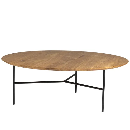 Tribeca soffbord oljad ek/svart Ø110 cm
