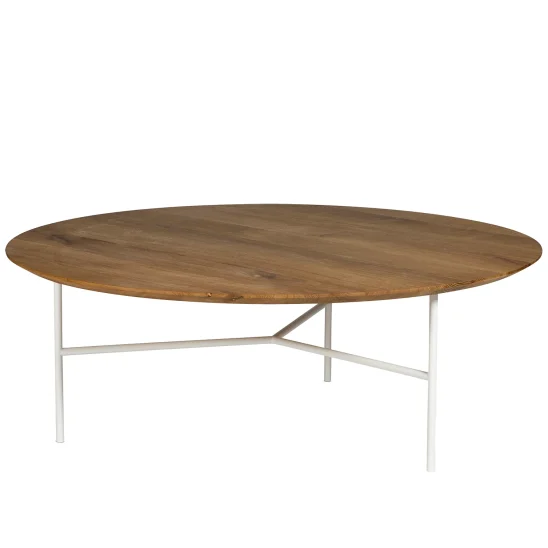 Tribeca soffbord oljad ek/vit Ø110 cm
