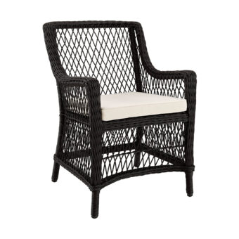 Artwood Marbella karmstol black twist inkl. sittdyna