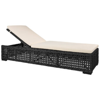 Artwood Orlando solsäng classic black inkl. dyna