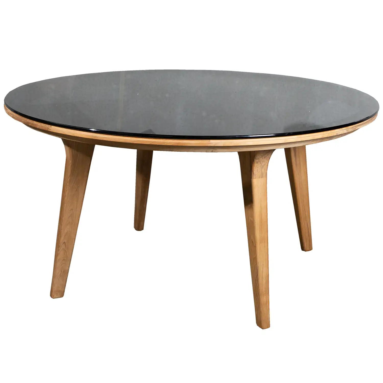 Product Image for Aspect matbord teak/svart glas Ø144 cm