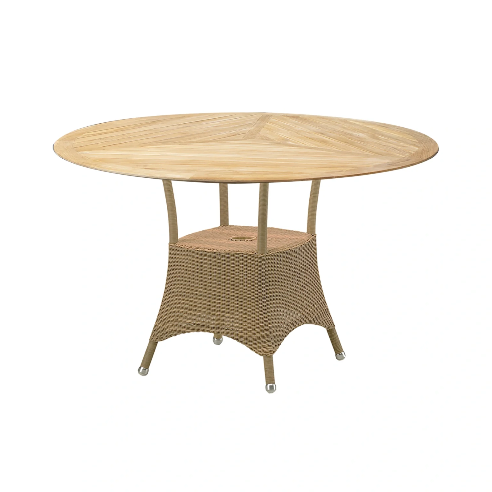 Lansing matbord natur/teak Ø120 cm