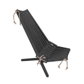 Ecochair låg vilstol Furu oljad svart