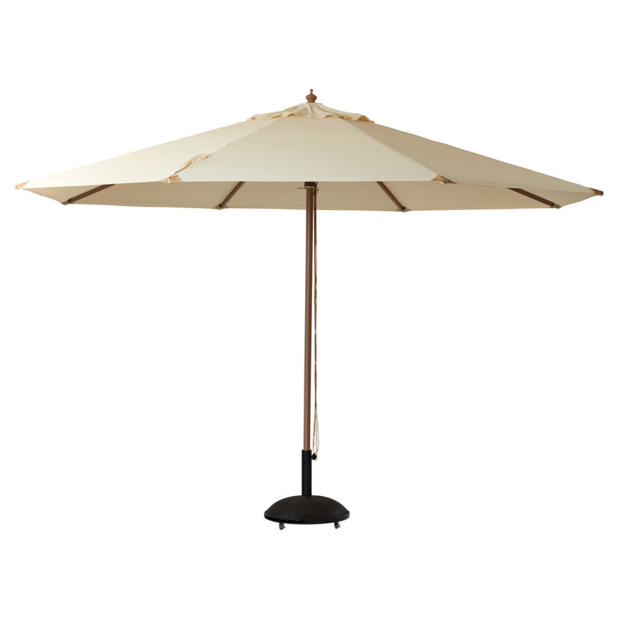 Lizzano parasoll offwhite/teak Ø400 cm