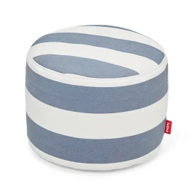 Point outdoor sittpuff stripe ocean blue