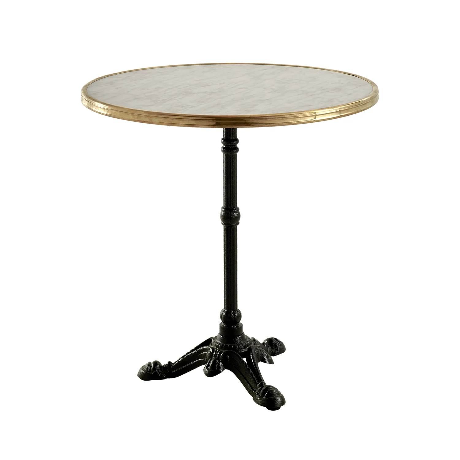 Lyon cafébord svart/versalit Ø70 cm