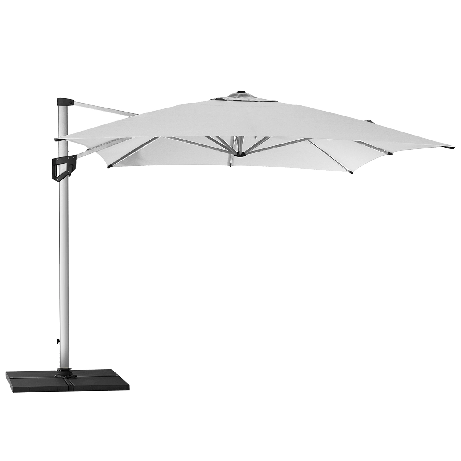 Hyde Luxe frihängande parasoll Dusty White 300x400 cm