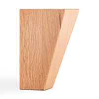 Svängda sängben – natur ek, 12 cm