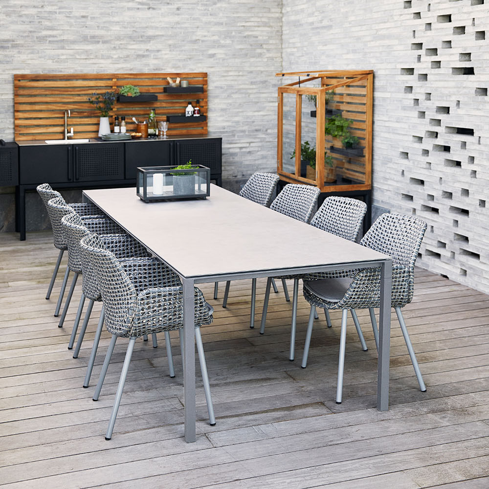 Pure matbord ljusgrå 280x100 cm